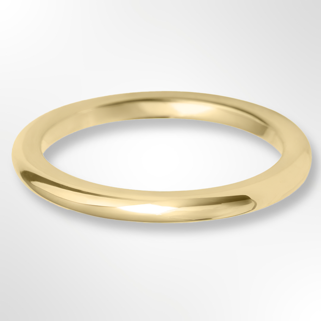 Heavy Paris Profile Wedding Ring Yellow Gold 2.0mm