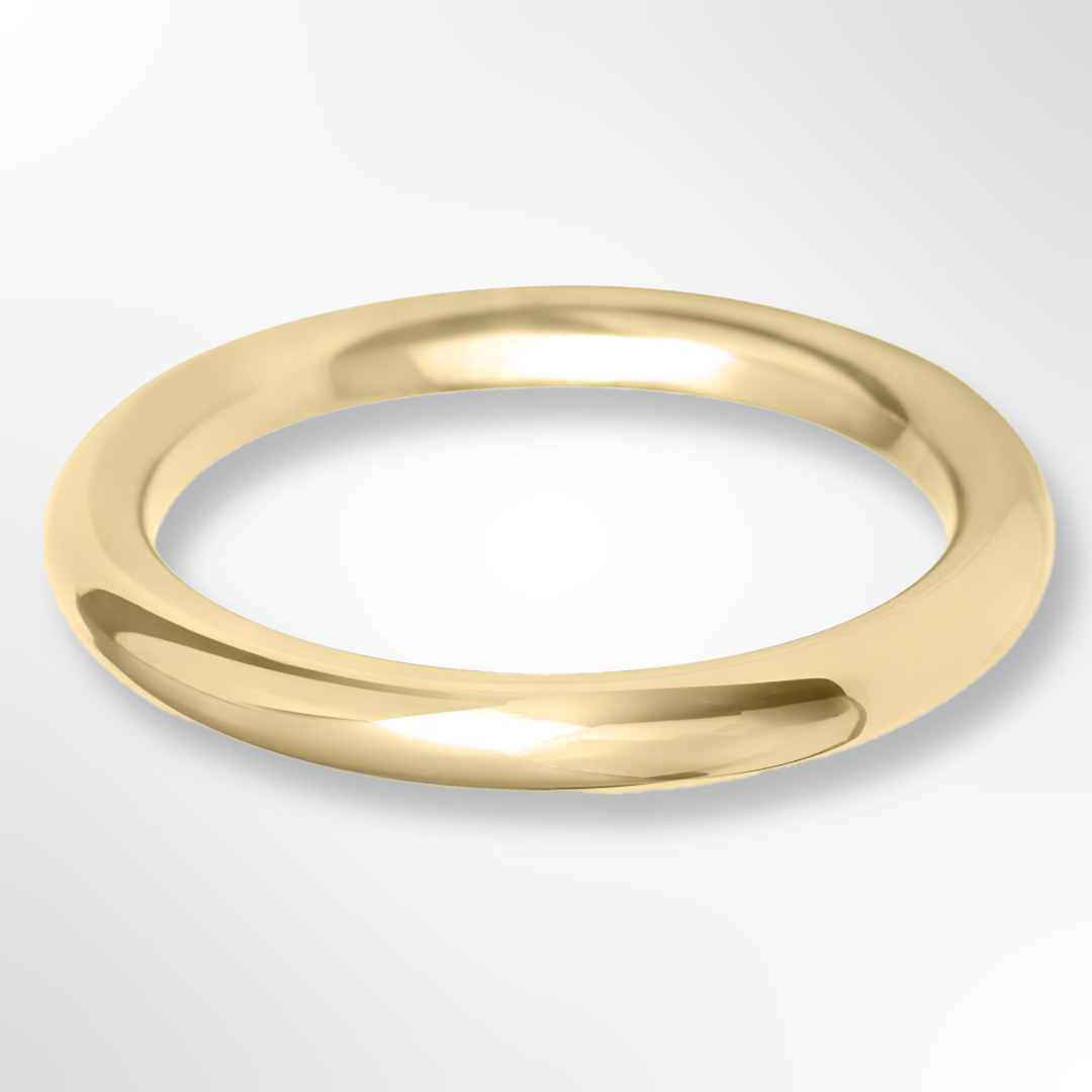 Heavy Paris Profile Wedding Ring Yellow Gold 2.5mm