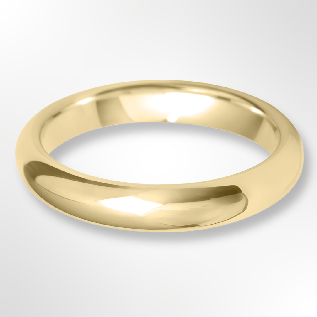 Heavy Paris Profile Wedding Ring Yellow Gold 4.0mm