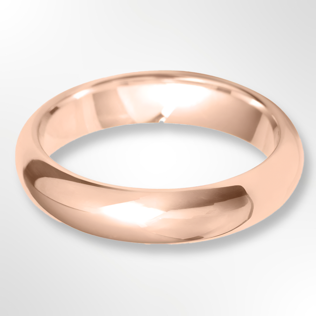 Heavy Paris Profile Wedding Ring Rose Gold 5.0mm