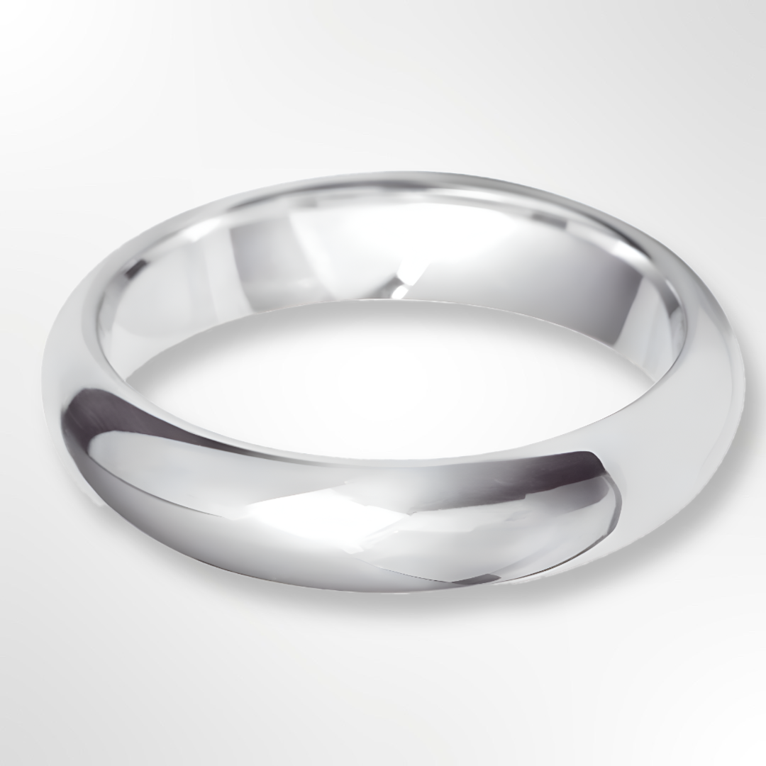 Heavy Paris Profile Wedding Ring White Gold 5.0mm