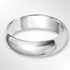 Heavy Paris Profile Wedding Ring White Gold 6.0mm