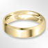 Light Bevelled Edge Profile Wedding Ring Yellow Gold 6.0mm