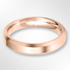 Light Bevelled Edge Profile Wedding Ring Rose Gold 4.0mm