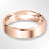 Light Bevelled Edge Profile Wedding Ring Rose Gold 6.0mm