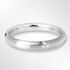 Light Bevelled Edge Profile Wedding Ring White Gold 3.0mm