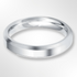 Light Bevelled Edge Profile Wedding Ring White Gold 4.0mm