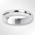 Light Bevelled Edge Profile Wedding Ring White Gold 5.0mm