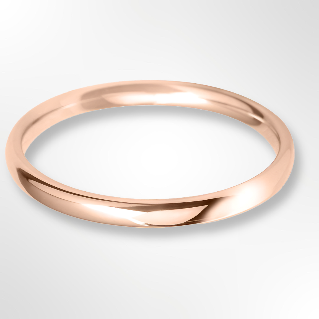Light Court Wedding Ring Rose Gold 2.0m