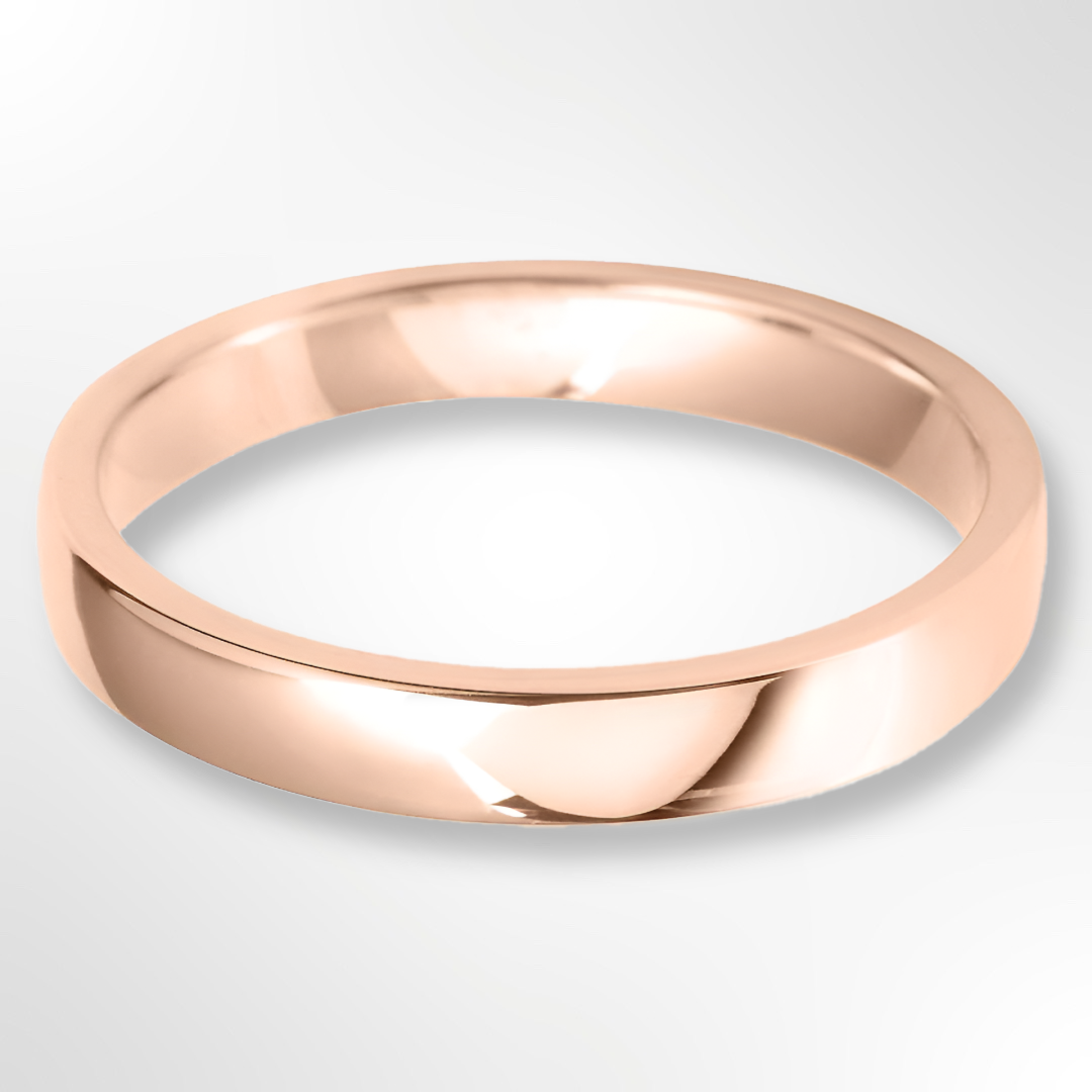 Light Court Wedding Ring Rose Gold 3.0mm