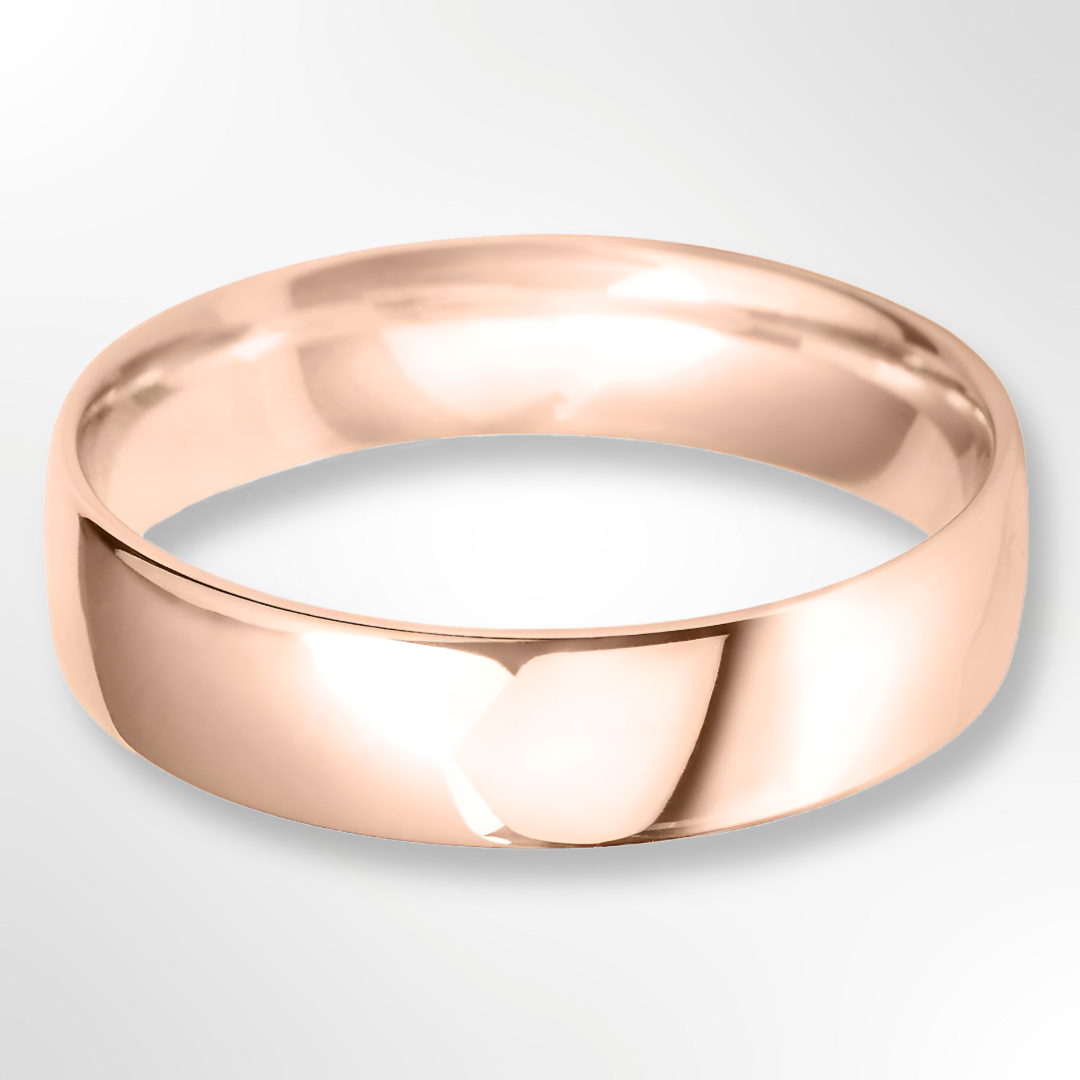 Light Court Wedding Ring Rose Gold 5.0mm