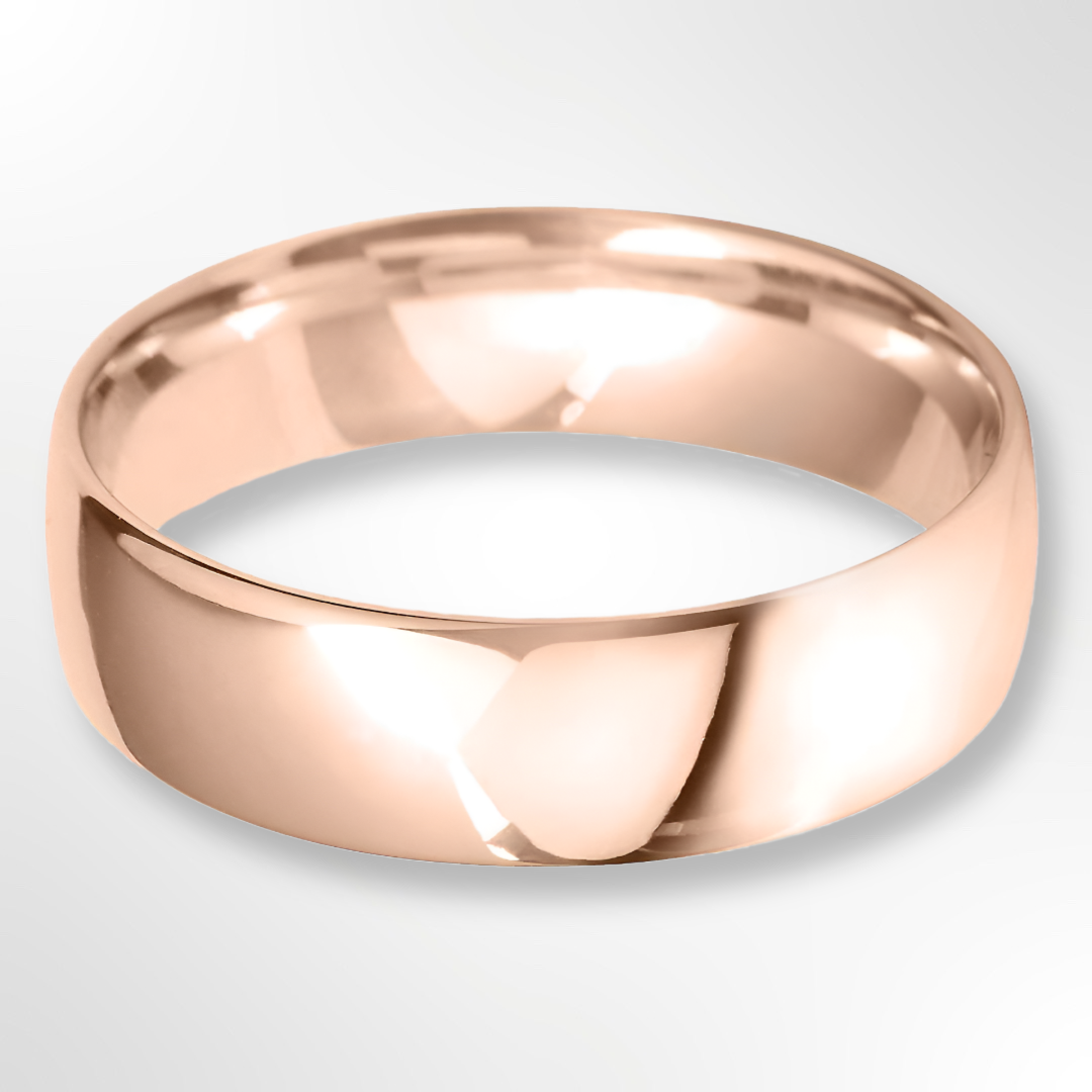 Light Court Wedding Ring Rose Gold 6.0mm