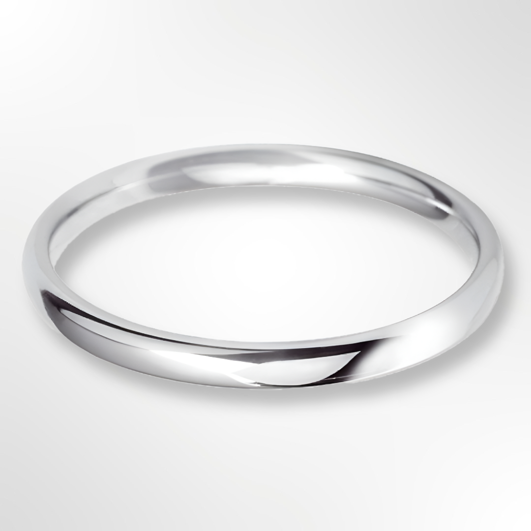 Light Court Wedding Ring White Gold 2.0mm