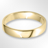 Light Cushion Profile Wedding Ring Yellow Gold 4.0mm