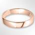 Light Cushion Profile Wedding Ring Rose Gold 4.0mm