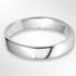 Light Cushion Profile Wedding Ring White Gold 4.0mm