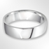Light Cushion Profile Wedding Ring White Gold 5.0mm