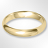 Light Paris Profile Wedding Ring Yellow Gold 4.0mm