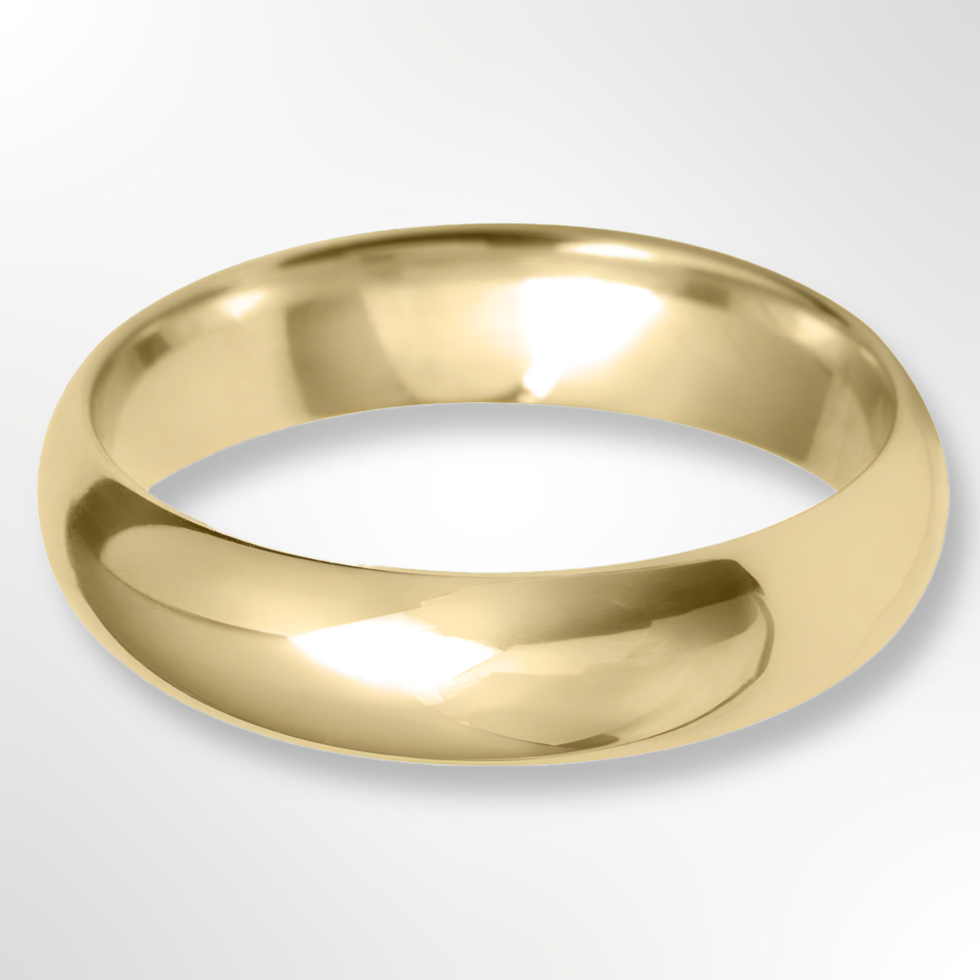 Light Paris Profile Wedding Ring Yellow Gold 5.0mm