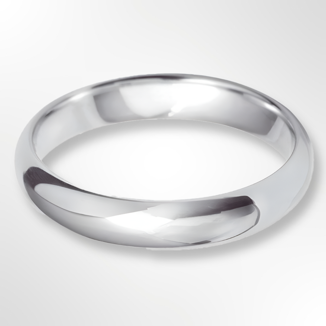 Light Paris Profile Wedding Ring Platinum 4.0mm