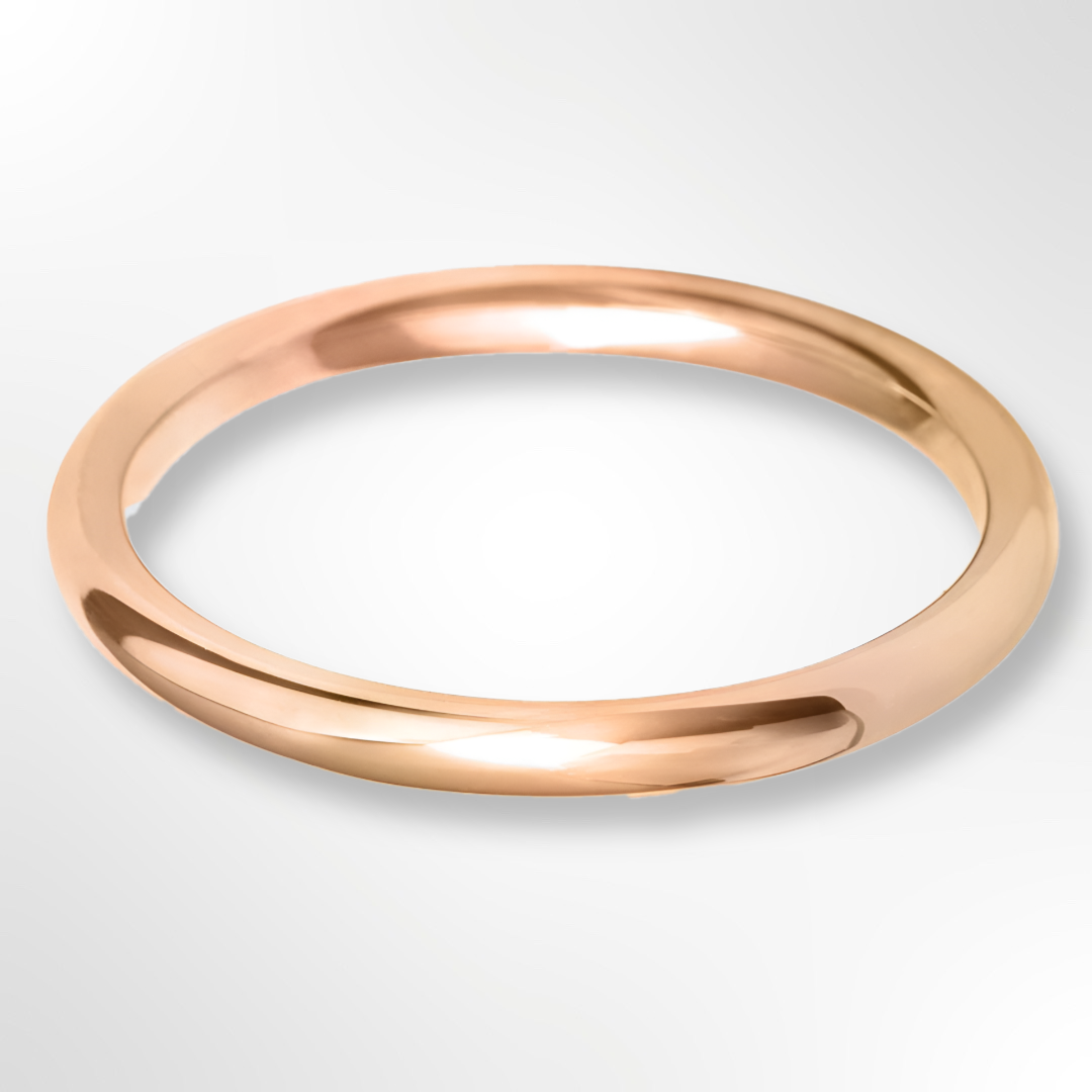 Classic Paris Profile Wedding Ring Rose Gold 2.0mm