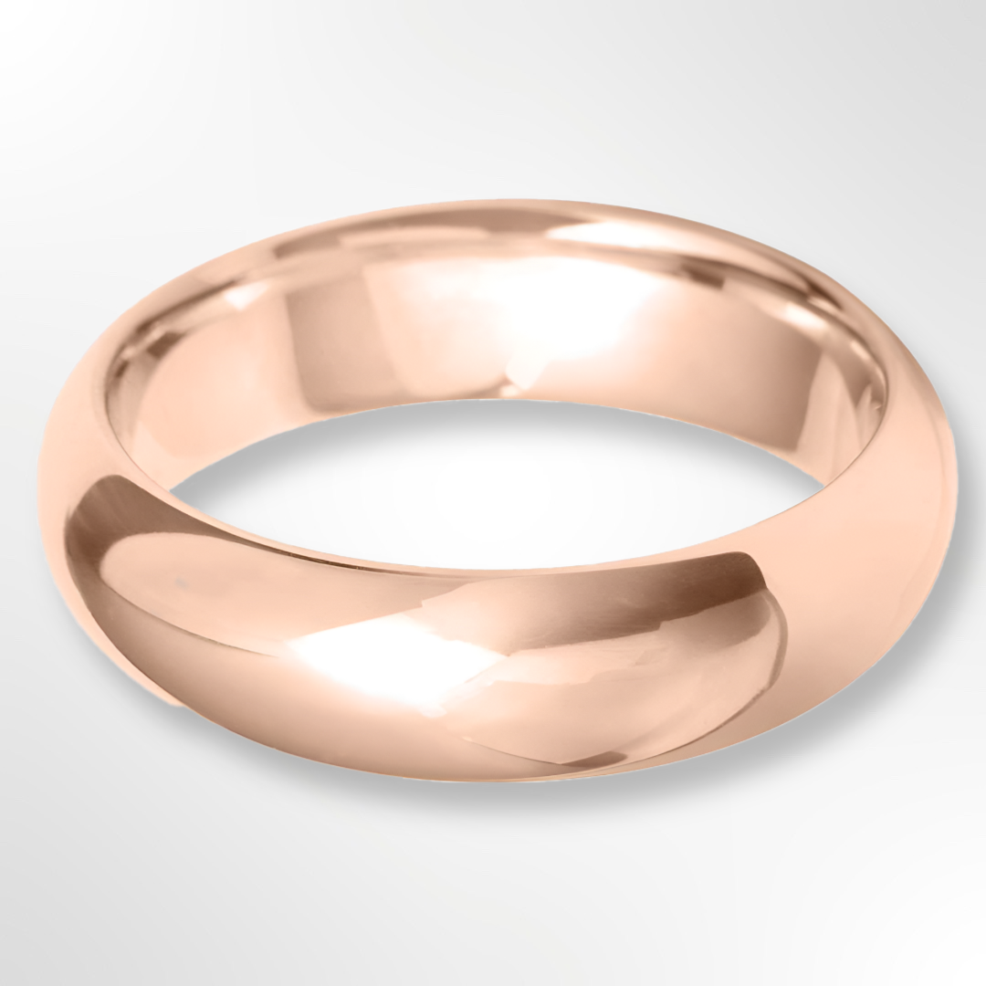 Light Paris Profile Wedding Ring Rose Gold 6.0mm