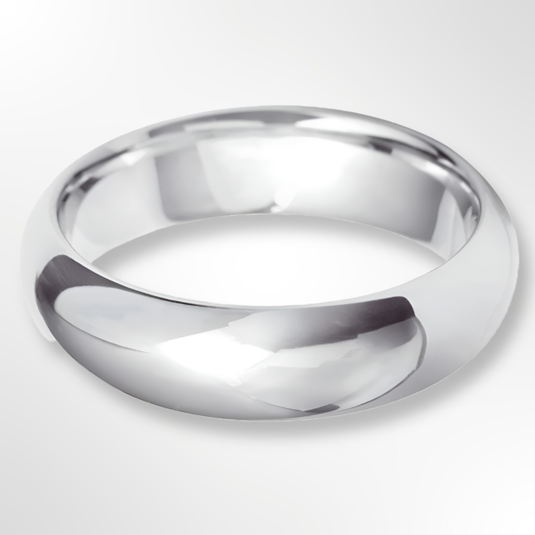 Light Paris Profile Wedding Ring White Gold 6.0mm