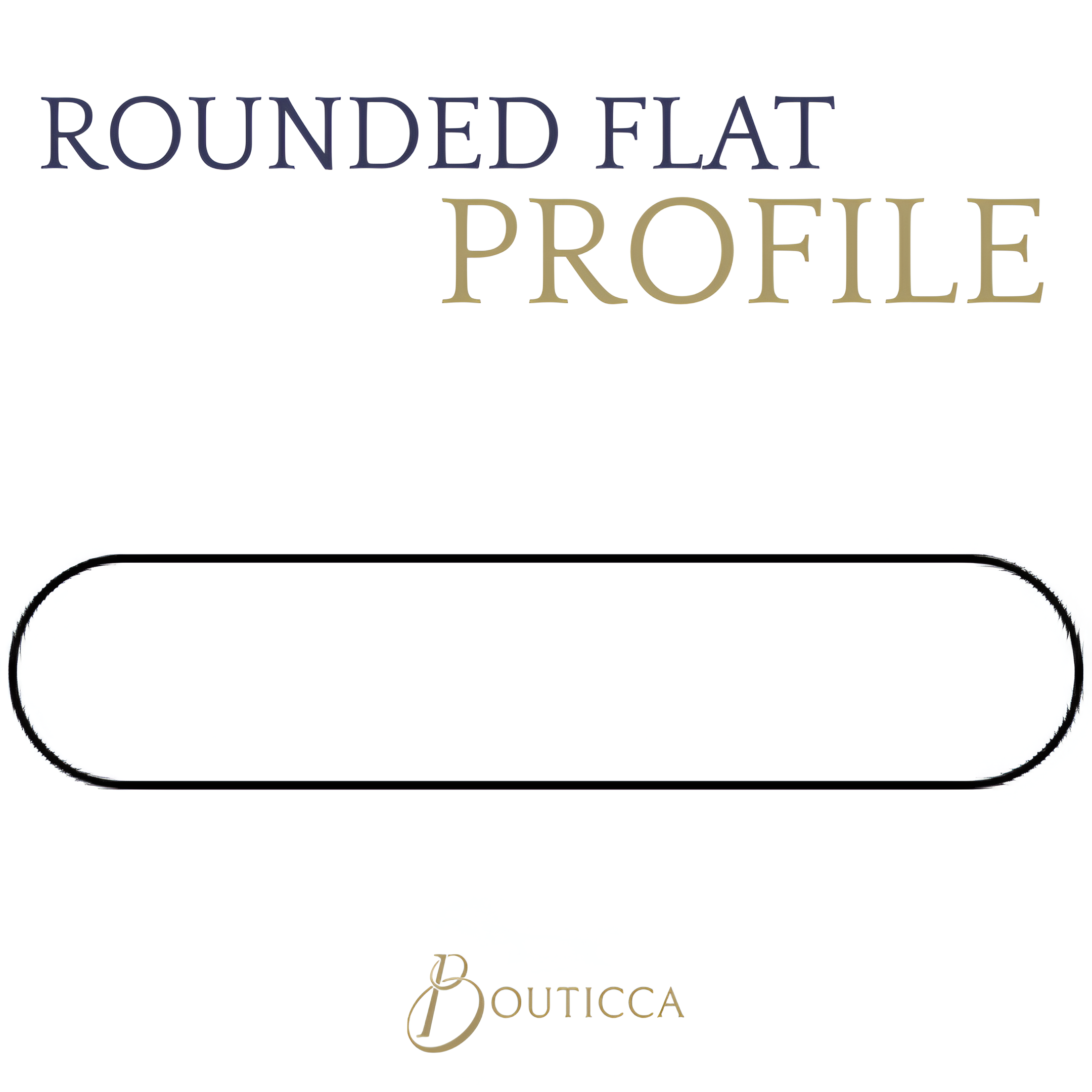 Rounded Flat Ring Profile Diagram Illustration