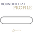 Rounded Flat Ring Profile Diagram Illustration