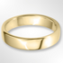 Rounded Flat Wedding Ring Gold 5.0mm