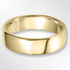 Rounded Flat Wedding Ring Gold 6.0mm