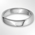 Rounded Flat Wedding Ring Platinum 4.0mm