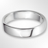 Rounded Flat Wedding Ring Platinum 5.0mm