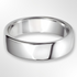 Rounded Flat Wedding Ring Platinum 6.0mm