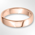 Rounded Flat Wedding Ring Rose Gold 5.0mm