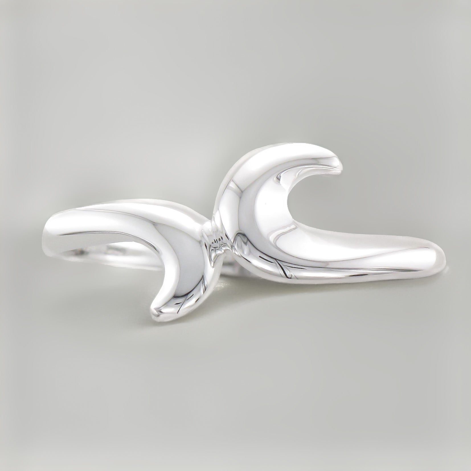 Silver Polished Tendril Ring