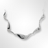 Sterling Silver Wave Link Necklace