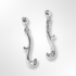 Sterling Silver Polished Curve Drop Earrings