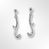 Sterling Silver Polished Curve Drop Earrings