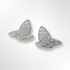 Sterling Silver and CZ Butterfly Stud Earrings