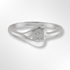 Silver Heart CZ Ring