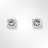 Sterling Silver Round Cubic Zirconia 4 Claws Set Stud Earrings