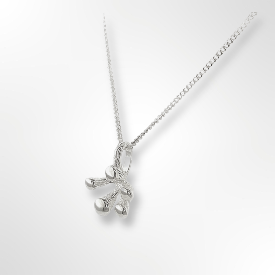 Sterling Silver Emerging Shoot Pendant Necklace