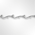 Sterling Silver Polished Tendril Link Bracelet