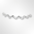 Sterling Silver Satin/Polished Wave Bracelet
