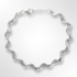 Sterling Silver Satin/Polished Wave Bracelet