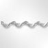 Sterling Silver Satin/Polished Wave Bracelet
