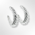 Sterling Silver Twist Pattern Hoop Earrings