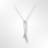 Sterling Silver Polished Tapered Loop Pendant Necklace