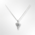 Sterling Silver CZ Set Heart Pendant Necklace